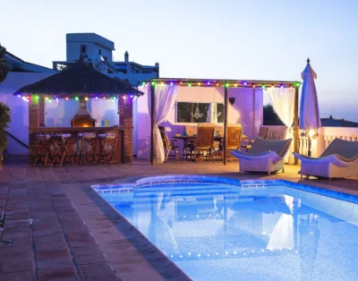 holiday villa rental torrox pool and bar